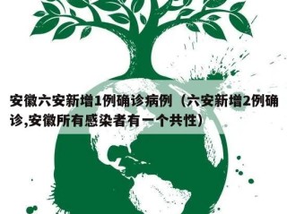 安徽六安新增1例确诊病例（六安新增2例确诊,安徽所有感染者有一个共性）